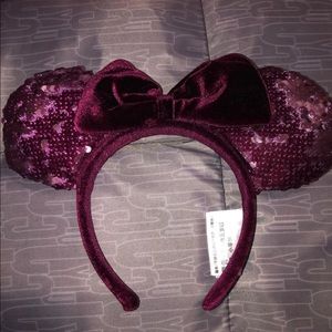 Burgundy Disney Ears Headband